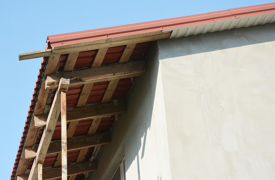 underside of soffits and fascia